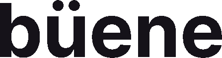 The official büene wordmark, cropped from the approved original artwork